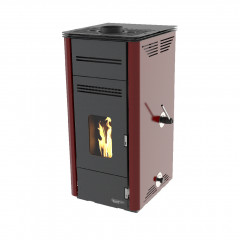 LAMINOX FIORELLO AIR F7A-R BORDEAUX STUFA A PELLET IN ACCIAIO 9 KW