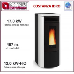 EXTRAFLAME COSTANZA IDRO BIANCO TERMOSTUFA A PELLET 17kW 12,0 kW-H2O