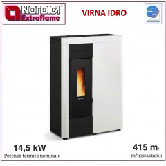 EXTRAFLAME VIRNA IDRO TERMOSTUFA PELLET 14,5 kW 415 m3 BIANCO 1282601