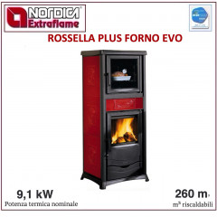 LA NORDICA ROSSELLA PLUS FORNO EVO STUFALEGNA CERAMICA LIBERTY BORDEAUX 7112380