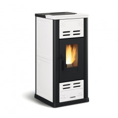 EXTRAFLAME SERAFINA LUX EVO BIANCA STUFA PELLET 8 KW MAIOLICA VENTILATA 1280606