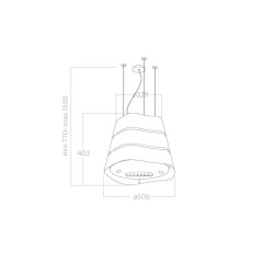 ELICA WAVE UX BL MAT/F/51 CAPPA ISOLA ILLUMINAZIONE LED PRF0171193