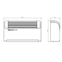 OLIMPIA SPLENDID UNICO TWIN MASTER 12 HP RFA + SPLIT CLIMA SENZA UNITA' ESTERNA