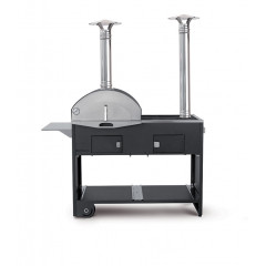 FONTANA FORNI PIZZA CUCINA FORNO E BARBECUE IN ACCIAO ZINCATO LEGNA E CARBONE