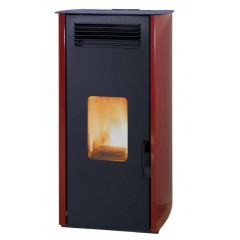 LAMINOX ADA AIR STUFA PELLET 6 KW 170 m3 RISCALDABILI ROSSO BORDEAUX