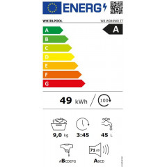 WHIRLPOOL W8W946WRIT LAVATRICE 9 KG 1400 GIRI ZEN TECHNOLOGY VAPORE 6°SENSO