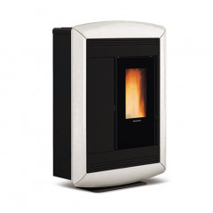 EXTRAFLAME SOUVENIR LUX EVO BIANCO STUFA PELLET CANALIZZATA SLIM POTENZA 10.2KW