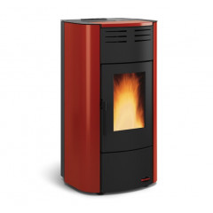 EXTRAFLAME RAFFAELLA IDRO H15 TERMOSTUFA A PELLET VENTILATA BORDEAUX 1258100