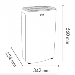 ARGO DRY NATURE 17 DEUMIDIFICATORE PORTATILE TIMER TOUCH 20 m2 17 LITRI