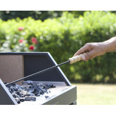 FONTANA EGEO 80 BARBECUE COMBUSTIONE DIRETTA LEGNA PIETRA REFRATTARIA GRILL