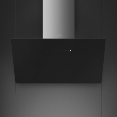 SMEG KICV90BL CAPPA A PARETE 90 CM IN VETRO NERO 3 INTENSITà TOUCH CLASSE A+