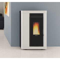 EXTRAFLAME ANNABELLA AD EVO STUFA PELLET CANALIZZATA SLIM BIANCA POTENZA 9.0 KW