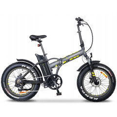 ARGENTO ABMFS20 BICI ELETTRICA FAT BIKE SILVER 36V 20" AUT.70KM 25KMH 250WATT