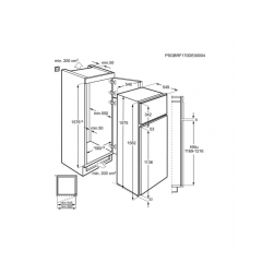 ELECTROLUX ETB2AE16S FRIGORIFERO DOPPIA PORTA INCASSO 258LT STATICO LOW FROST