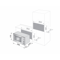 DE LONGHI NSM90MX FORNO ELETTRICO TERMOVENTILATO GIRARROSTO CLASSE A