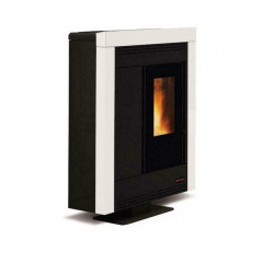 EXTRAFLAME SOUVENIR STEEL EVO BIANCO STUFA PELLET CANALIZZATA SLIM 10.2KW 293m3