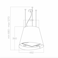 ELICA JUNO BL/F/50 CAPPE FILTRANTE PARETE Ø 50 cm 620 m³/h CLASSE A