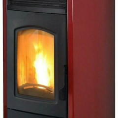 LAMINOX STO 15 AP-R ERICA OMNIA AIR PLUS STUFA A PELLET AIR ONNIVORA 15 KW ROSSO