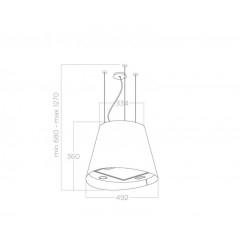 JUNO IX/F/50 CAPPA A PARETE/ISOLA FILTRANTE INOX PULSANTIERA 50 CM CLASSE A