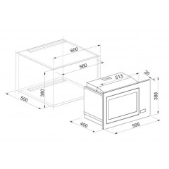 ELLECI FGSP28159WS FORNO MICROONDE COMBINATO CON GRILL 28 LT 900 WATT ANTRACITE