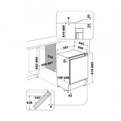 HOTPOINT BTS1622HA1 FRIGORIFERO INCASSO SOTTOPIANO CLASSE F