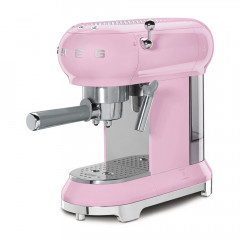 SMEG ECF01PKEU MACCHINA DA CAFFE' MANUALE ROSA LUCIDO 50'S STYLE