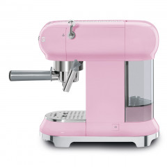 SMEG ECF01PKEU MACCHINA DA CAFFE' MANUALE ROSA LUCIDO 50'S STYLE