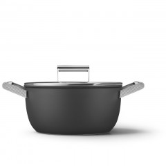 SMEG  CKFC2411BLMCASSERUOLA ANTIADERENTE 24 CM COOKWARE NERO 50'S STYLE