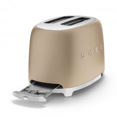 SMEG TSF01CHMEU TOSTAPANE 2 SCOMPARTI 2 FETTE 950 W ORO OPACO 50'S STYLE