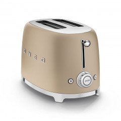 SMEG TSF01CHMEU TOSTAPANE 2 SCOMPARTI 2 FETTE 950 W ORO OPACO 50'S STYLE