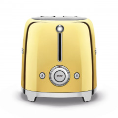 SMEG TSF01GOEU TOSTAPANE 2 SCOMPARTI 2 FETTE 950 W ORO LUCIDO 50'S STYLE