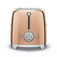 SMEG TSF01RGEU TOSTAPANE 2 SCOMPARTI 2 FETTE 950 W ORO ROSA LUCIDO 50'S STYLE