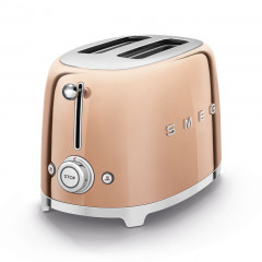 SMEG TSF01RGEU TOSTAPANE 2 SCOMPARTI 2 FETTE 950 W ORO ROSA LUCIDO 50'S STYLE