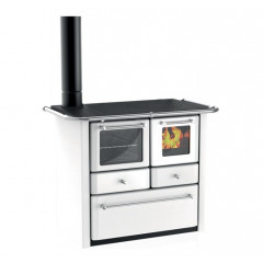 LINCAR GAIA 149AV SX  BIANCO CUCINA LEGNA PORCELLANATA FOCOLARE 7,4KW