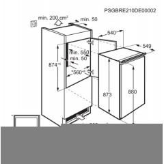 AEG SKB588E1AS FRIGORIFERO SOTTOPIANO INCASSO 142 LT CLASSE E