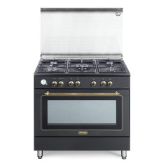 DELONGHI PEMA965CED CUCINA 5 FUOCHI FORNO ELETTRICO MULTIF. 90X60 ANTRACITE