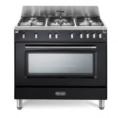 DELONGHI MGV965NXED2 CUCINA 5 BRUCIATORI GAS 90X60 FORNO PIANO COTTURA NERO