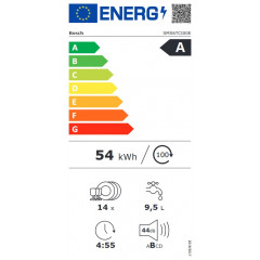 BOSCH SMS6TCI00E LAVASTASTOVIGLIE LIBERA 14 COPERTI 6 PROGRAMMI 3 CESTI INOX