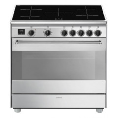 SMEG BG91IX2 CUCINA INOX 90 CM CON PIANO INDUZIONE FORNO ELETTRICO CL. A INOX