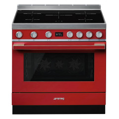 SMEG CPF9IPR CUCINA PORTOFINO 90x60 PIANO INDUZIONE FORNO VENTILATO ROSSO