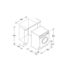 CANDY CBW 48TWME-S LAVATRICE INCASSO 8KG 1400 GIRI CALSSE A+++ MOTORE INVERTER