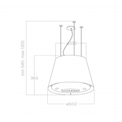 ELICA EASY IX/F/50 CAPPA A PARETE/SOSPESA FILTRANTE INOX 610 m³/h PRF0120352A