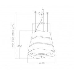 ELICA WAVE UX WAVE IX/F 51 CAPPA ISOLA ILLUMINAZIONE LED PRF0171194