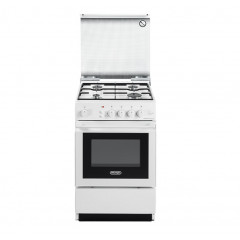 DELONGHI SGGW554NED CUCINA cm 50x50 BIANCO FORNO A GAS 4 BRUCIATORI