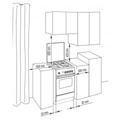 DELONGHI SGGW554NED CUCINA cm 50x50 BIANCO FORNO A GAS 4 BRUCIATORI