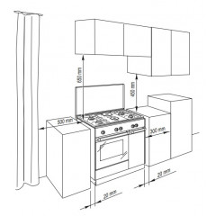 DELONGHI SGGK854NED CUCINA CON PORTABOMBOLA COPPERTONE FORNO A GAS 4 BRUCIATORI