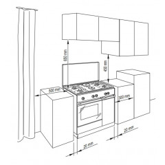 DE LONGHI SEK8541NED CUCINA COPPERTONE 86X50 CM FORNO MULTIFUNZIONE 4 FUOCHI