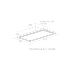 ELICA SKYDOME H16 A/100 CAPPA A SOFFITTO ASPIRANTE CLASSE A CORNICE BIANCA