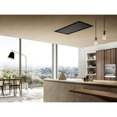 ELICA ILLUSION H16 BL MAT/A/100 CAPPA A SOFFITTO ASPIRANTE 100 CM CLASSE A NERO