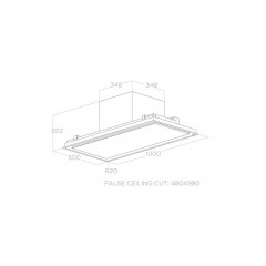 ELICA ILLUSION H30 BL MAT/A/100 CAPPA A SOFFITTO ASPIRANTE 100 CM CLASSE A NERO